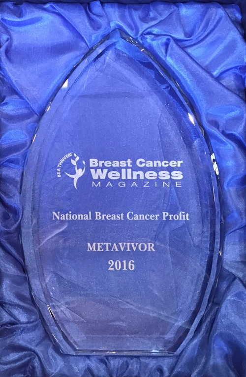 METAvivor Named National Breast Cancer Nonprofit of the Year